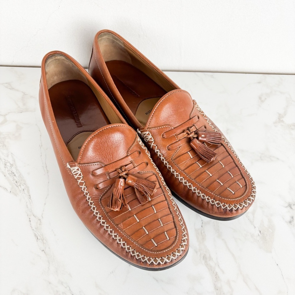 Johnston & Murphy Men's Creswell Woven Tassel Loafers Sz 10.5 - Picture 1 of 10
